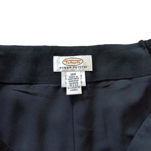 Talbots Women's Petites Black Side Zip Trousers Size 16W - Picture 3 of 9
